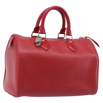 Louis Vuitton Speedy Epi Leather Red Leather Handbag (Pre-Owned)