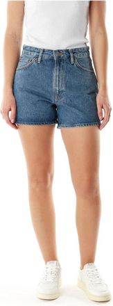 Nudie Jeans Denim Shorts - Dames - Denim shorts - Blauw - W24 - Denim - Korte Broeken