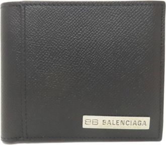 Balenciaga Black Leather Wallet (Bi-Fold) (Pre-Owned)
