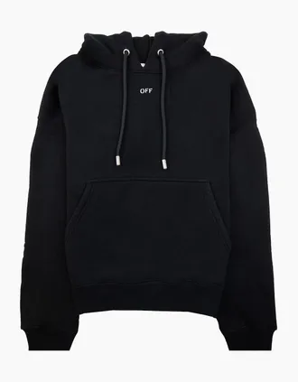 Off-white Mens Off White Vibe Arrow Skate Hoodie Black/aqua - Size: 34