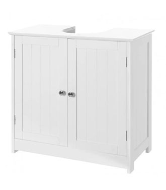 Wadiga Bajo lavabo pie de madera blanco de 60x30x60 cm
