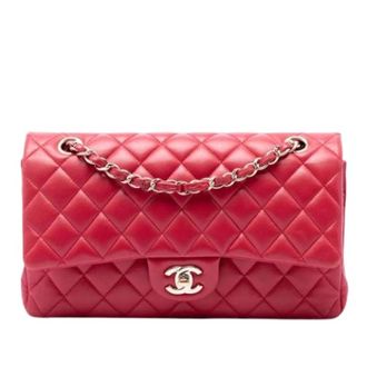 Chanel Pre-owned Vintage Double Flap Shoulder Bag - Dames - Pre-owned - Rood - Maat: ONE Size Leer