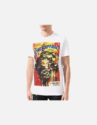 Dsquared2 Mens DSQUARED2 Mens T Shirts Shorts Sleeve Crew Neck Casual Cotton White Tops - Size: 40
