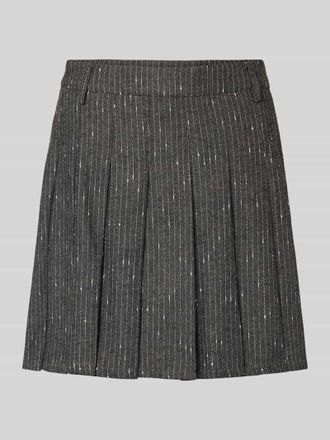 Copenhagen Muse Faltenrock mit Woll-Anteil Modell TRINA in Mittelgrau Melange, Gr&ouml;&szlig;e XL