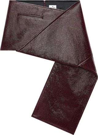 Courr&egrave;ges Rode Vinyl Asymmetrische Rok - Dames - Korte rokken - Bruin - S - Rokken