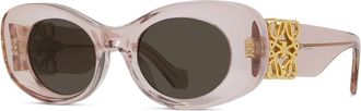 Loewe Anagram Zonnebril - Dames - Zonnebrillen - Roze - 49 MM - Nylon - Accessoires