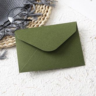 OEM 10 Sobres A7 - 16x12 Cm - Verde Oliva - Para Tarjetas De Boda, Tarjetas De Navidad, Invitaciones Y Fotos