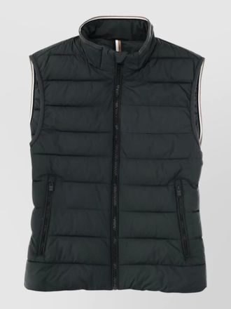 HUGO BOSS high collar sleeveless puffer vest top