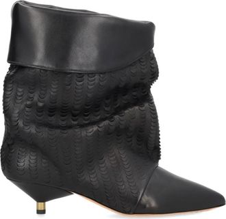 Isabel Marant Black Textured Edrik Boots