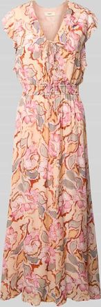 Suncoo Maxikleid mit V-Ausschnitt und Schn&uuml;rung Modell CALI in Rose, Gr&ouml;&szlig;e XS