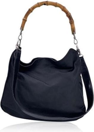 Gucci Pre-owned Cotton gucci-bags - Dames - Vintage Handtas - Zwart - ONE Size - Leer - Vintage