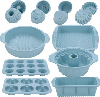 OEM Nuevo Juego De 30 Moldes Para Pasteles, Molde Para Muffins, Molde Para Cupcakes, Bandeja De Silicona Para Hornear, Sart&eacute;n Para Tostadas (azul Cielo)