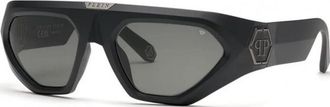 Philipp Plein Mens SPP153-580U28 SPP153 58 0U28 Sunglasses - Black - One Size