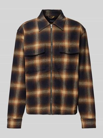 Joop JOOP! Jeans Regular Fit Hemdjacke mit Rei&szlig;verschluss Modell Hacket in Beige, Gr&ouml;&szlig;e L