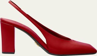 Prada Modellerie Vernice Patent Leather Slingback Pumps