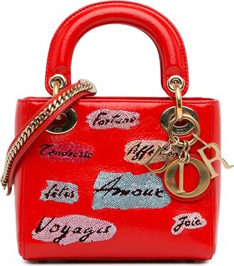 Dior Pre-owned Womens Lady My Abcdior Mini Bag - Red Leather - One Size