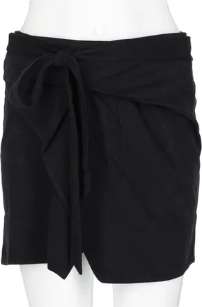 Isabel Marant Wrap-Style Black Skirt With Front Tie Detail