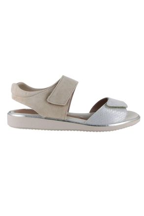 BeautiFeel Womens Romi Casual Sandal In Silver Snake/print Suede