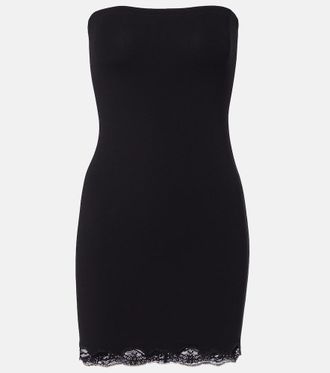 Gucci Lace-trimmed jersey minidress