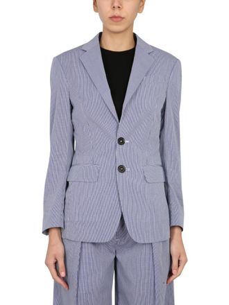 Dsquared2 Blue Checks Notched Lapel Jacket