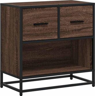 vidaXL Vidaxl - Mesilla de noche roble marrón 60x31x60 cm madera contrachapada