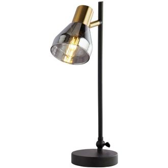 Searchlight Westminster Table Lamp Black, Satin Brass, Smoked - Searchlight