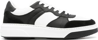 Dsquared2 panelled low-top sneakers - men - Calf Leather/Calf Leather/Fabric/Rubber - 41 - Black