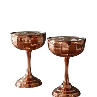 Coppermill Kitchen Vintage-Inspired Copper Coupe Glasses at Nordstrom