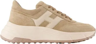 Hogan H669 Allacciato H Trainers - female - Hogan - Sneakers - Beige - 6 UK - Shoes