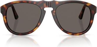 Persol 54mm Pilot Sunglasses in Havana /Dark Grey at Nordstrom