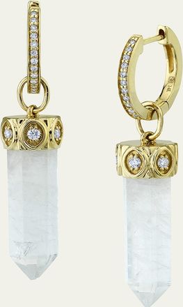 Sydney Evan 14k Yellow Gold Moonstone Crystal Earring, Single