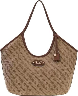Guess Samantha Logo Tote - Dames - Shoppers - Beige - S - Tassen