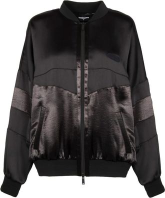 Dsquared2 Techno Fabric Sweatshirt - Dames - Bomber jackets - Zwart - S - Jassen