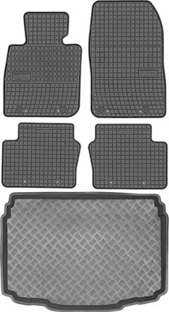 OEM Mazda Cx-3 Crossover De 2019 (juego) - Alfombrillas De Goma Para Coche + Alfombrilla Para Maletero