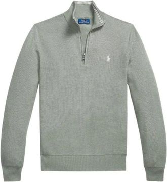 Polo Ralph Lauren Pull en coton textur&eacute; fa&ccedil;on nid dabeilles - Heren - Coltruien - Groen - XL - Katoen - Truien & Vesten