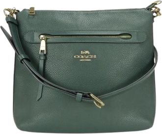 Coach Pre-owned Shoulder Bag - Dames - Vintage Schoudertas - Groen - ONE Size - Leer - Vintage