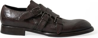 Dolce & Gabbana Bruine Leren Band Formele Damschoen