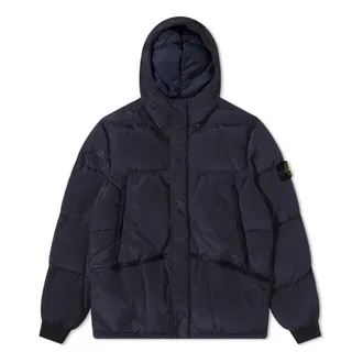Stone Island Nylon Badge Logo Down Jacket Ink 751544508-V0026