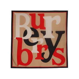 Burberry Bedrukte Katoen Zijde Blend Vierkante Sjaal - Dames - Accessoires - Veelkleurig - Maat: ONE Size Katoen