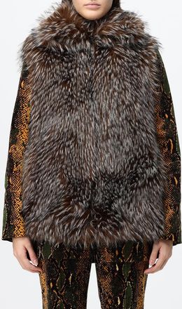 Diane Von F&uuml;rstenberg Gilet in pelliccia sintetica con chiusura a scomparsa