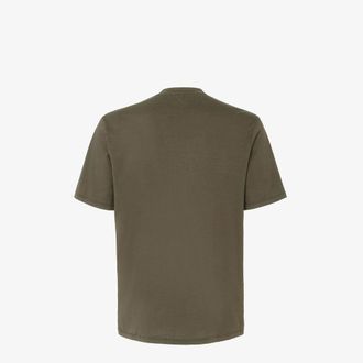 Fendi Logo-Embroidered T-Shirt - Khaki