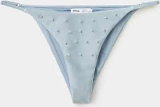 Mango Mutandina bikini con brillos grigio chiaro/pastello - Donna - XS - MANGO