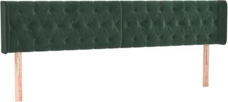 vidaXL Cabecero Con Led De Terciopelo Verde Oscuro 183x16x78/88 Cm Vidaxl