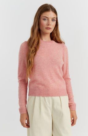 Chinti and Parker Cloud Cashmere Cropped Sweater in Pink Marl at Nordstrom, Size X-Large