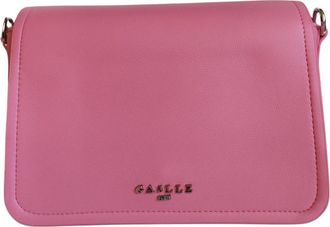 Ga&euml;lle Paris Mini Schoudertas in Roze met Logoriem - Dames - Schoudertassen - Roze - ONE Size - Leer - Tassen