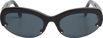Palm Angels Oval Wrap Zonnebrillen - Dames - Zonnebrillen - Zwart - ONE Size - Accessoires