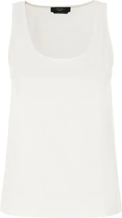 Max Mara Tops, Dames, Wit, L, Katoen, Cotton Top