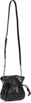 Saint Laurent Womens Mini Shoulder Pouch Jamie Black Lambskin