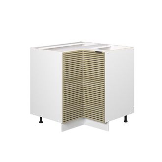 Vicco Armario De Esquina Fame-line, Panel De Roble, 80.5 Cm Sin Encimera