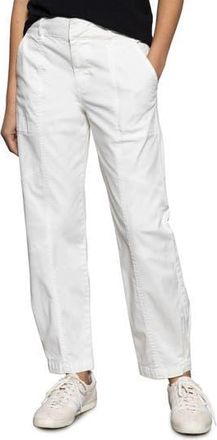 Sanctuary Sahara Tapered Stretch Cotton Utility Pants in Chalk at Nordstrom Rack, Size 29